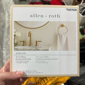 Brushed Gold Towel Ring